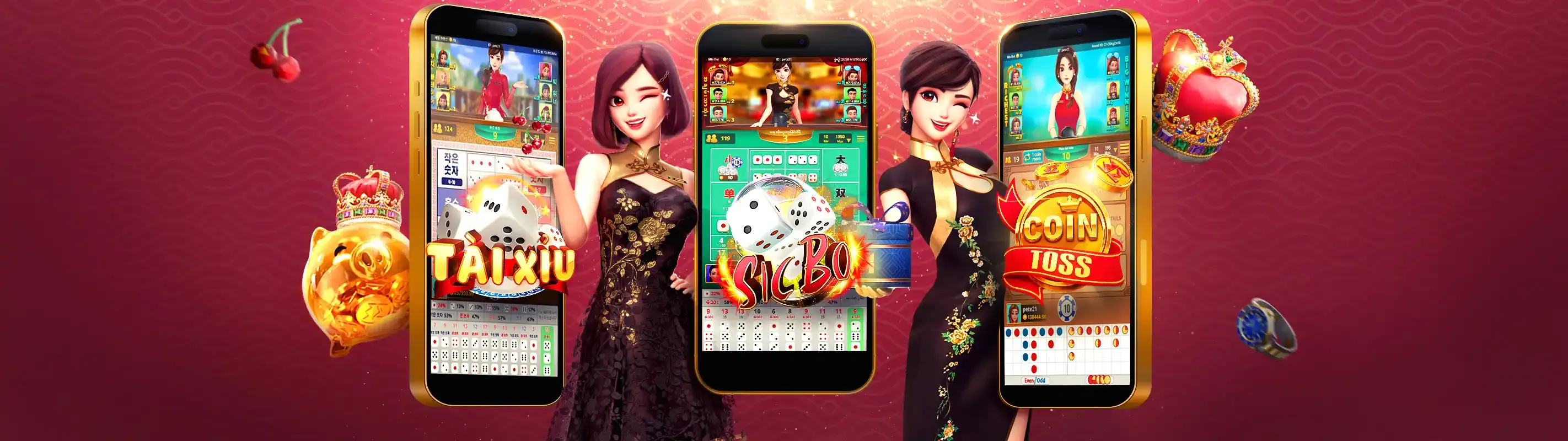 Giao diện ứng dụng game xóc đĩa trên điện thoại